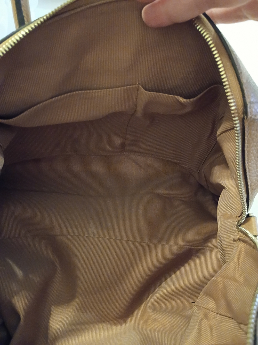 Furla Alba Medium Pebbled  Leather Satchel Bag Cross Body In Caramello - Picture 13 of 13